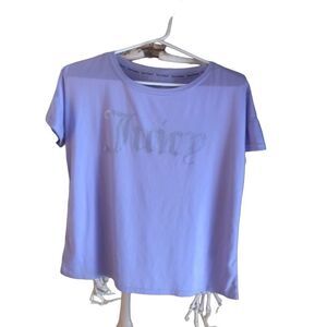 VNT Juicy Couture lavender lilac cap sleeve soft T W Silver Logo